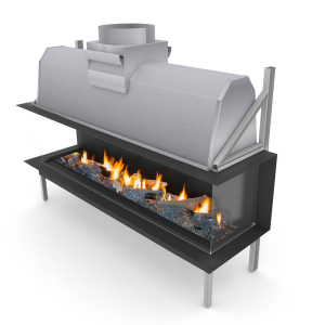 Gas Fireplace Sinatra 1600 Three-Sided