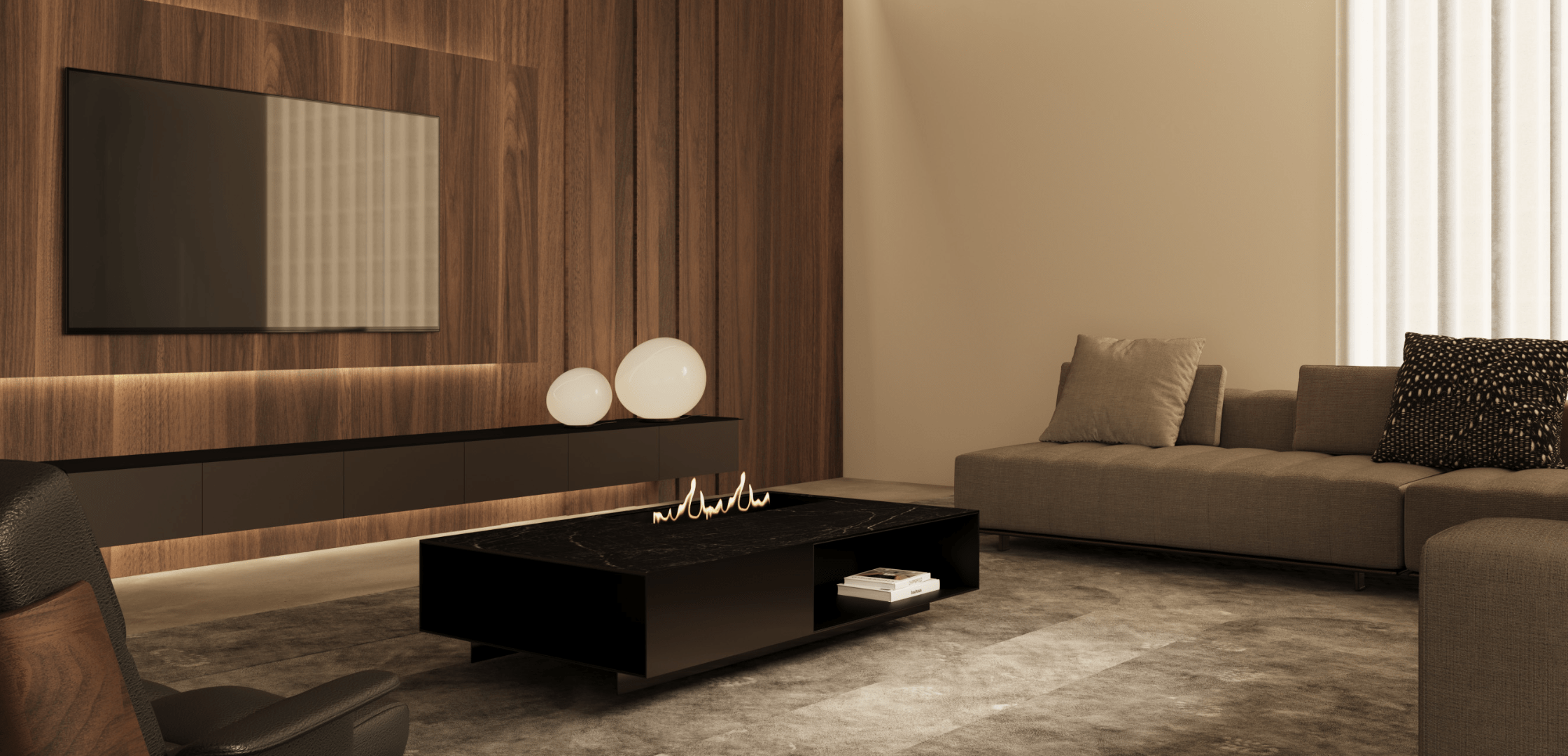 Lareira bioetanol Jul para ambientes interiores sofisticados.