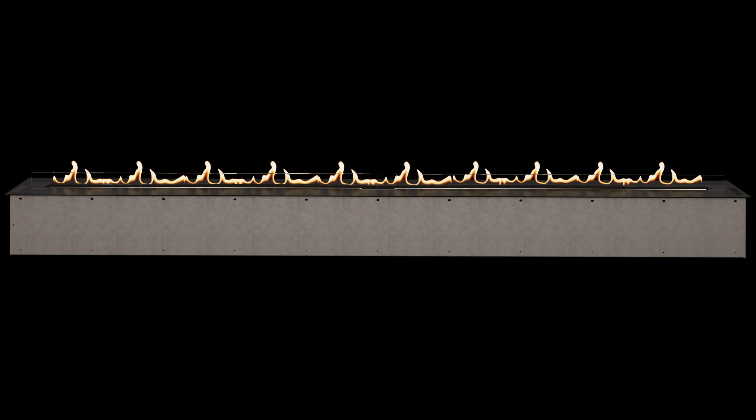 Planika FLA4 com BEV Technology®. Bioetanol automático para interior, 6 níveis de chama, WI-FI, domótica. 590–2490 mm disponíveis.