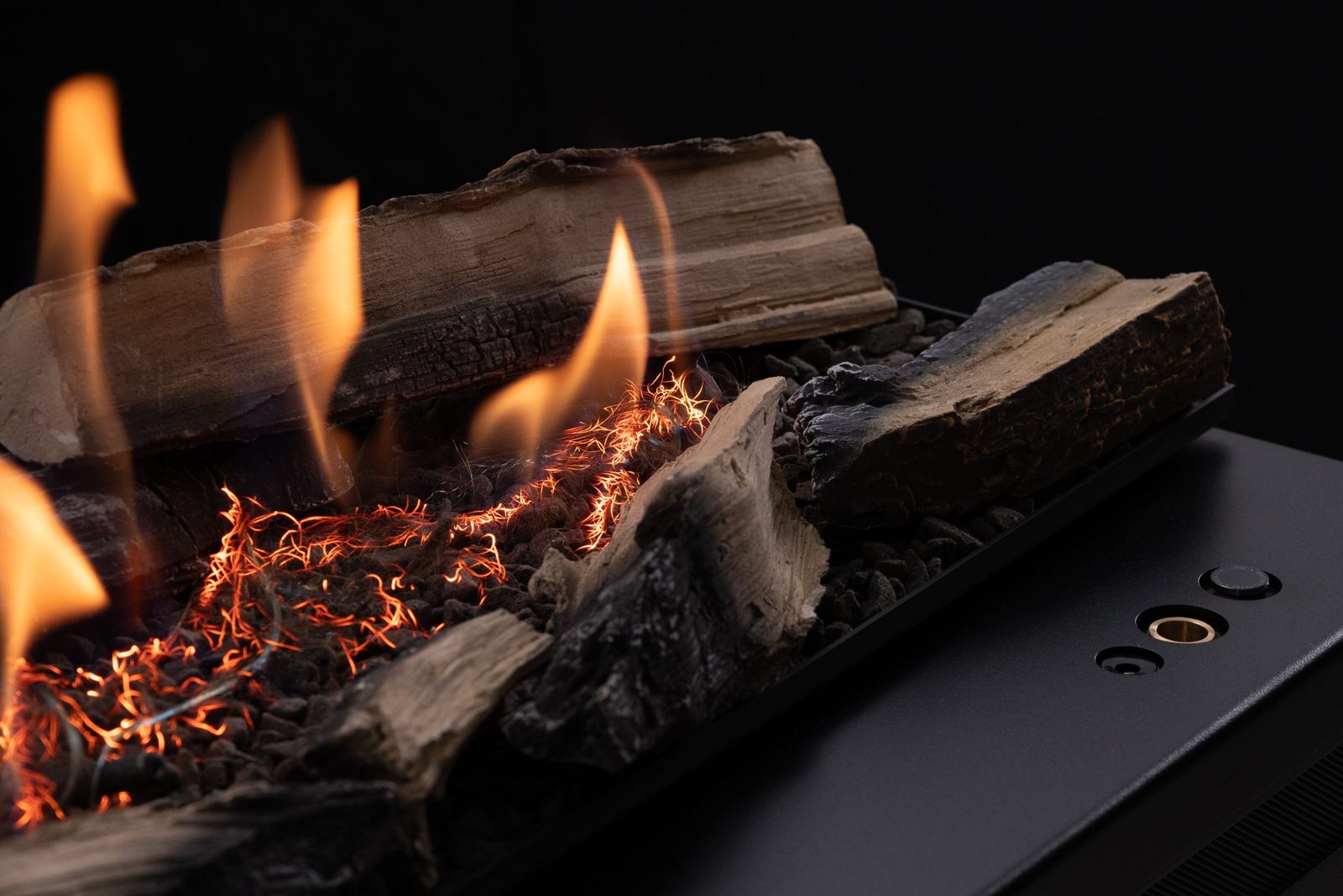 Basket Fire Logs flames and embers