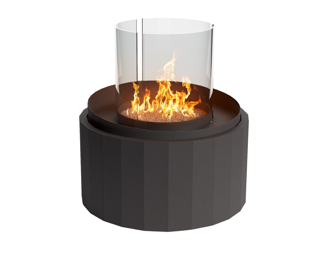 Nest freestanding bioethanol fireplace