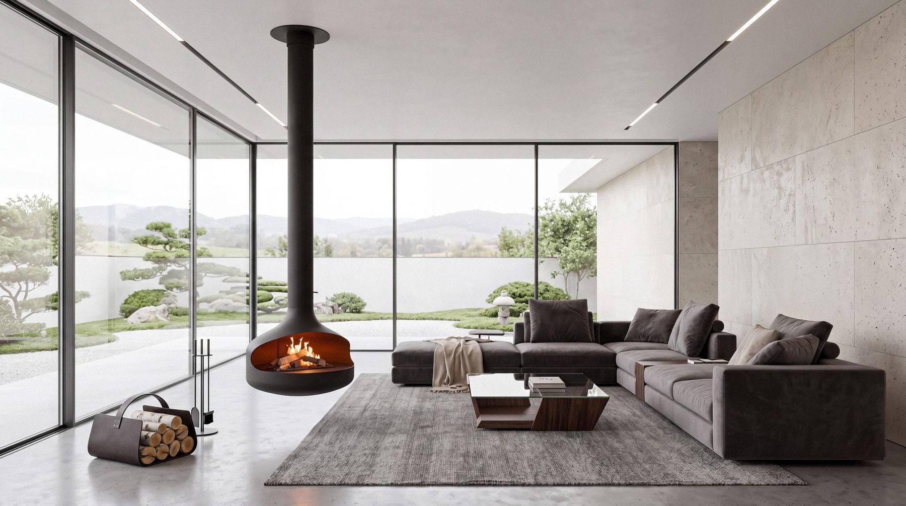 ONI FLOGS with flue connection in a living room