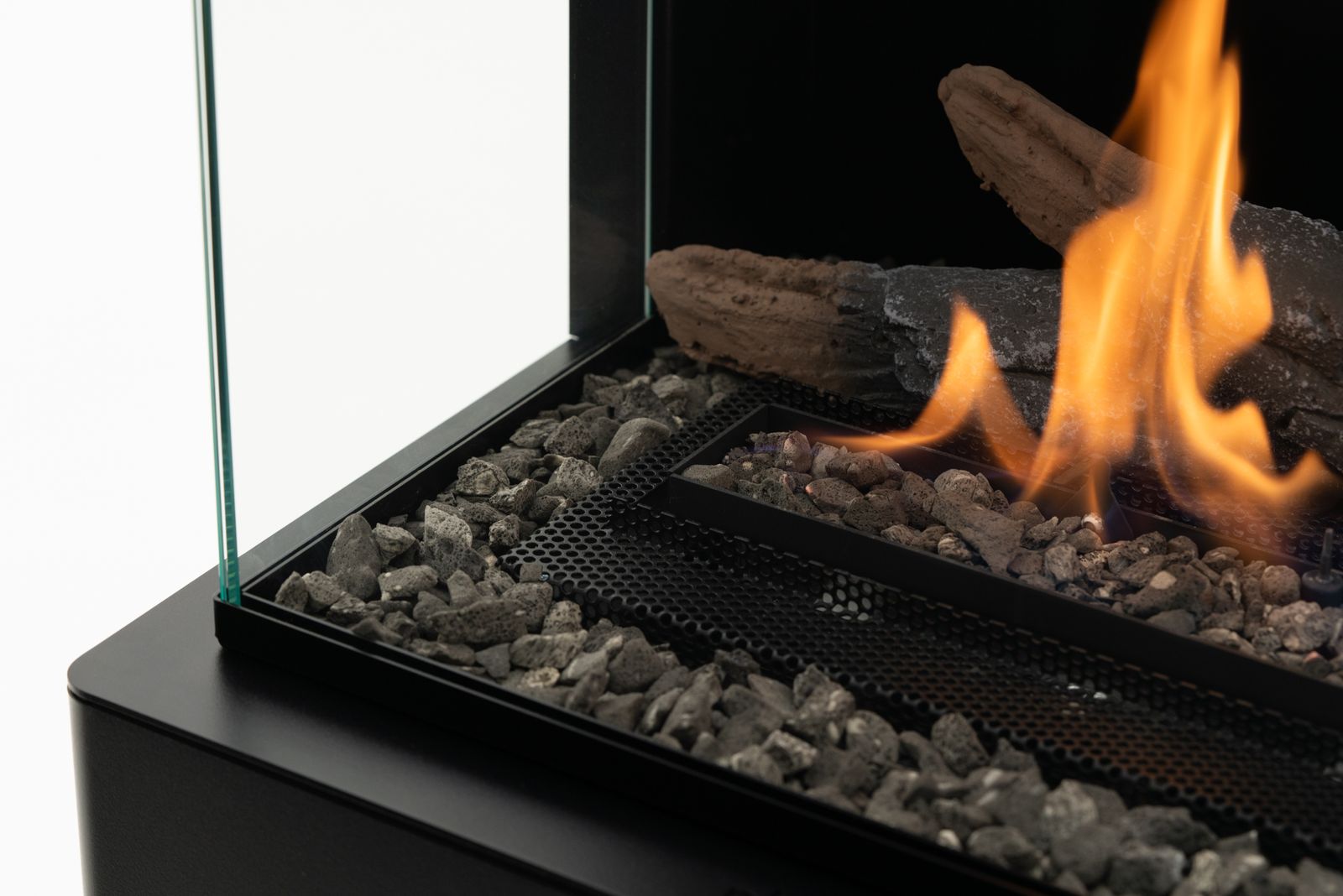 Polaris flame behind glass